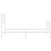 vidaXL Bedframe met hoofd- en voeteneinde&nbsp;metaal wit 107x203 cm