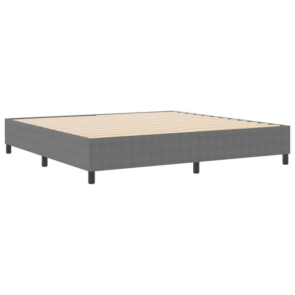 vidaXL Platform bedframe Lichtgrijs 200 x 200 cm Katoen Stof