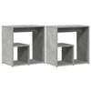 vidaXL Bijzettafels 2 st 50x30x50 cm bewerkt hout betongrijs