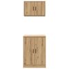 vidaXL Garagekasten 2 st bewerkt hout ambachtelijk eikenhout