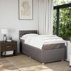 vidaXL Boxspring met matras stof taupe 90x190 cm
