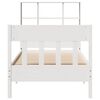 vidaXL Bedframe zonder matras massief grenenhout wit 90x200 cm
