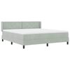 vidaXL Boxspringbed met matras Lichtgrijs 200 x 180 cm Polyester