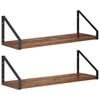 vidaXL Wandschappen 2 st Oud hout 50 x 16 x 15,5 cm