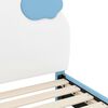 vidaXL Bedframe voor kinderen met hoofdbord Blauw 90 x 200 cm PU