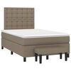 vidaXL Boxspring met matras stof taupe 120x200 cm