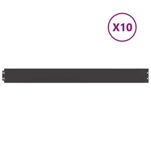 vidaXL Gazonranden 10 st 10x103 cm koudgewalst staal zwart