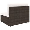 vidaXL 4-delige Loungeset poly rattan bruin