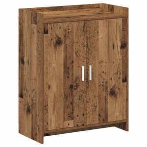 vidaXL Schoenenkast met opslag Oud hout 73,5 x 36 x 92 cm Bewerkt hout