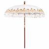 vidaXL Balinese parasol met basis Cr&egrave;me 215 x 215 x 260 cm
