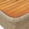 vidaXL 4-delige Tuinset met kussens poly rattan beige