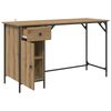 vidaXL Computerbureau Artisan Eiken 131 x 48 x 75 cm Bewerkt hout