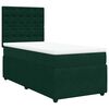 vidaXL Boxspring met matras fluweel donkergroen 90x190 cm