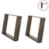 vidaXL Salontafelpoten 2 st U-vormig 70x(42-43) cm staal naturel