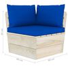 vidaXL 6-delige Loungeset met kussens pallet vurenhout