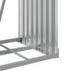 vidaXL Haardhoutopslag 40x45x100 cm gegalvaniseerd staal lichtgrijs