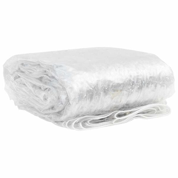 vidaXL Doorzichtig zeildoek met zeilringen 4x12 m PVC