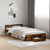 vidaXL Bedframe met lade bewerkt hout gerookt eikenkleurig 90x190 cm
