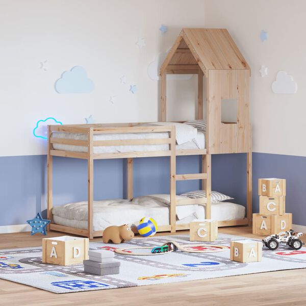 vidaXL Kinderbedhuisje 60x99x139,5 cm massief grenenhout