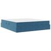 vidaXL Opbergbed met matras Donkerblauw 160 x 200 cm Fluweel
