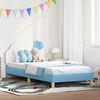 vidaXL Bedframe voor kinderen met hoofdbord Blauw 80 x 200 cm PU