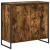 vidaXL Bijzetkast Rook Eik 79 x 36 x 75 cm Bewerkt hout