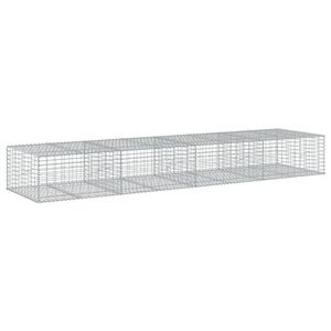 vidaXL Schanskorf 400x100x50 cm gegalvaniseerd ijzer zilverkleurig
