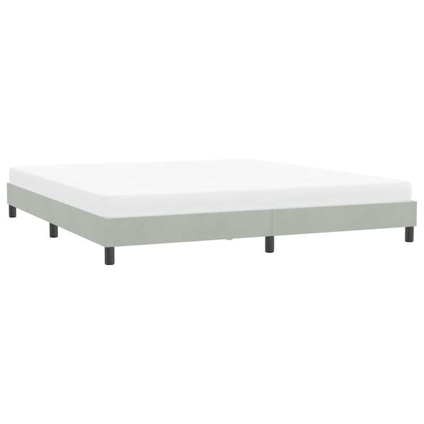 vidaXL Bedframe zonder matras 180x220 cm fluweel lichtgrijs