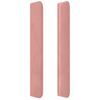 vidaXL Hoofdbord met randen 83x16x118/128 cm fluweel roze