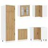 vidaXL Keukenkast Lucca 2 pcs Wit 80 x 46 x 81.5 cm Bewerkt hout