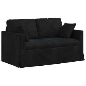 vidaXL Bank Zwart 138 x 78 x 80 cm Fluweel