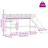 vidaXL Kinder loft bedframe met glijbaan Zwart en Anthraciet