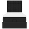 vidaXL Ottoman bed met matras en LED's 100x200cm kunstleer zwart