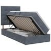 vidaXL Opslag bed met matras Donkergrijs 100 x 200 cm Fluweel