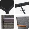 vidaXL Tuin eettafelset met kussen 5 pcs Grijs poly rattan