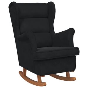 vidaXL Schommelstoel met kussen Zwart 92 x 71 x 100 cm Multiplex