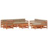 vidaXL Tuin loungeset 10 st Wasbruin Massief grenenhout