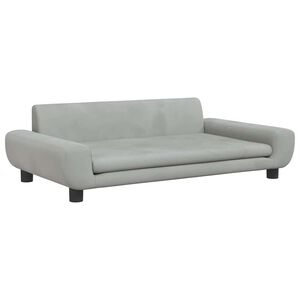 vidaXL Hondenmand 100x54x33 cm fluweel lichtgrijs