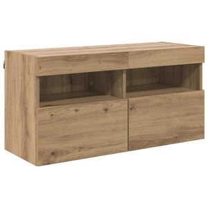 vidaXL TV Wandkast 80 x 30 x 40 cm Artisan Eiken Bewerkt hout