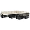 vidaXL Tuinbankenset 12 st Zwart en Cream Wit poly rattan