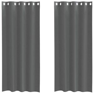 vidaXL Gordijnen voile met doorvoertules 2 st 140x225 cm donkergrijs