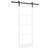 vidaXL Schuifdeur ORKDAL Wit 83 x 211 cm Massief grenenhout en glas