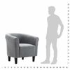 vidaXL Fauteuil stof lichtgrijs