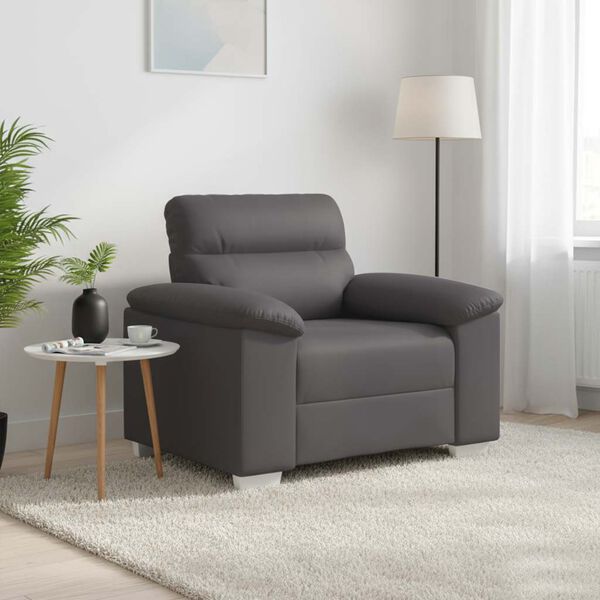 vidaXL Sofastoel Grijs 100x81x84 cm Kunstleer