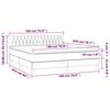vidaXL Boxspring met matras en LED fluweel roze 180x200 cm