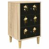 vidaXL Nachtkastje BREMEN Sonoma Eiken 36 x 33 x 60 cm Bewerkt hout
