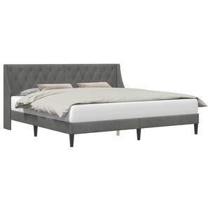 vidaXL Bedframe met hoofdeinde Donkergrijs 180 x 200 cm Fluweel