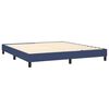 vidaXL Boxspring met matras en LED stof blauw 180x200 cm