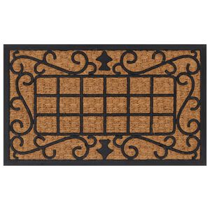 vidaXL Deurmat rechthoekig 45x75 cm rubber en kokosvezel