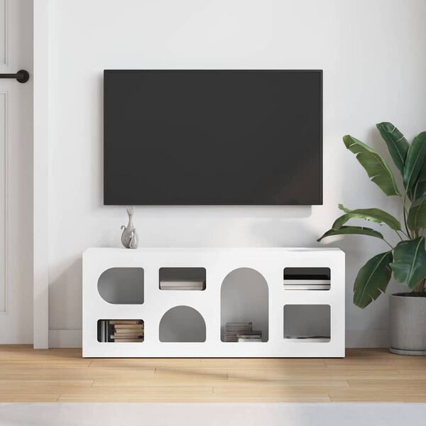 vidaXL TV-kast Wit 100 x 35 x 40 cm Bewerkt hout
